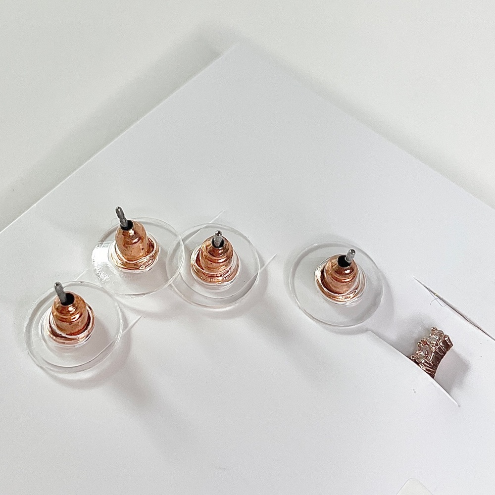 LC Lauren Conrad rose gold, two pairs of earrings, and cuff set - Picture 5 of 6